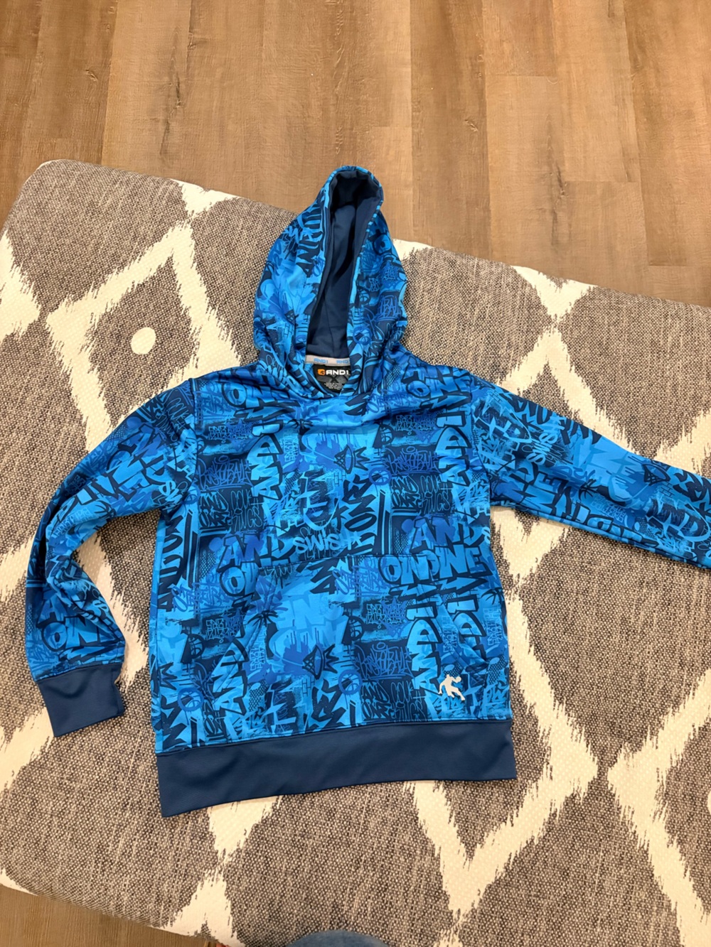 And1 Blue Graphic Pullover Hoodie for Kids